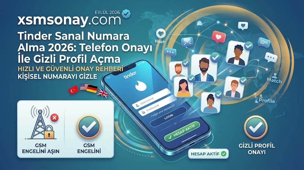 Tinder Sanal Numara Alma 2026 | SMS Telefon Onayı