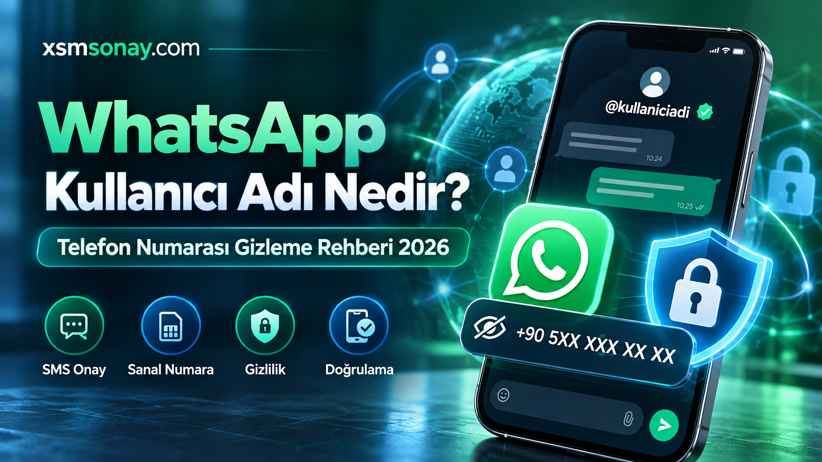 WhatsApp Kullanıcı Adı ve Numara Gizleme 2026 | XSMSONAY